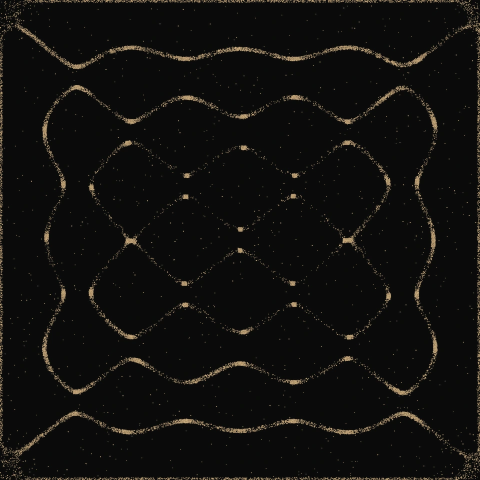 Braid pattern in golden sand