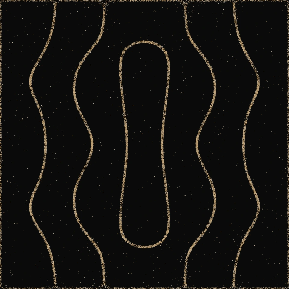 Chrysalis pattern in golden sand