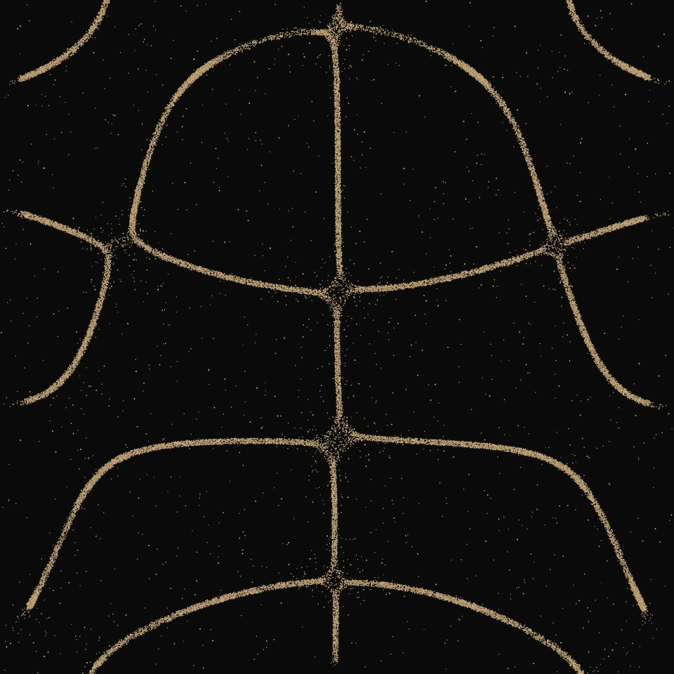 Clover pattern in golden sand