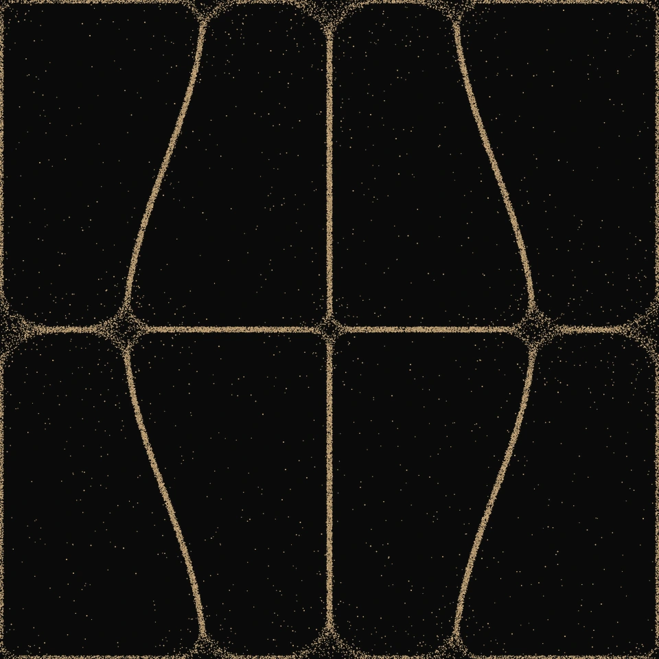 Colonnade pattern in golden sand