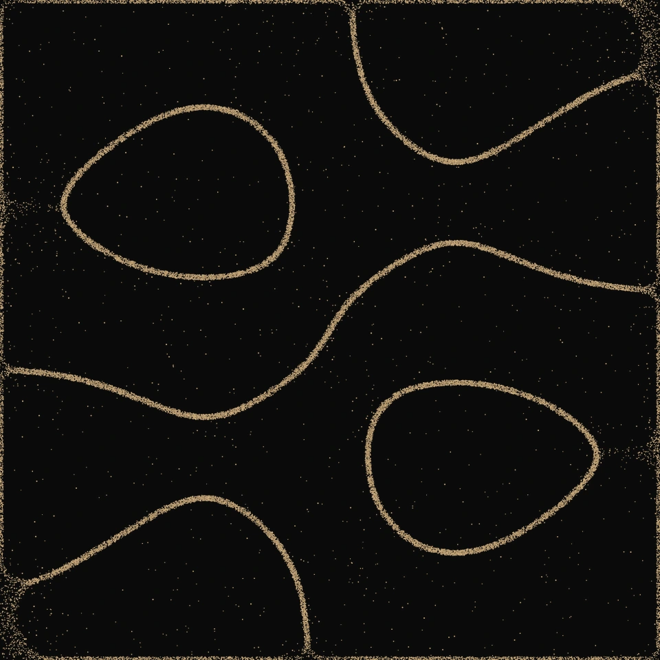 Counterpoint pattern in golden sand