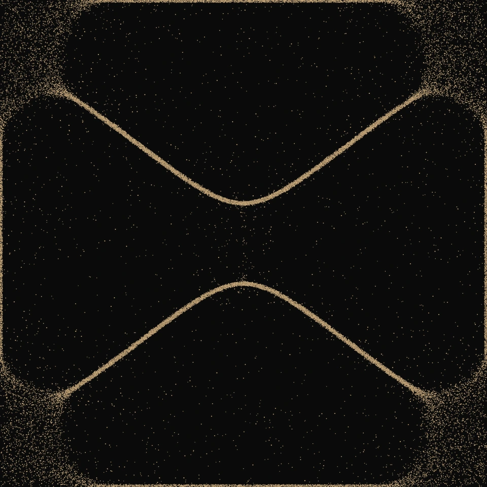 Eclipse pattern in golden sand