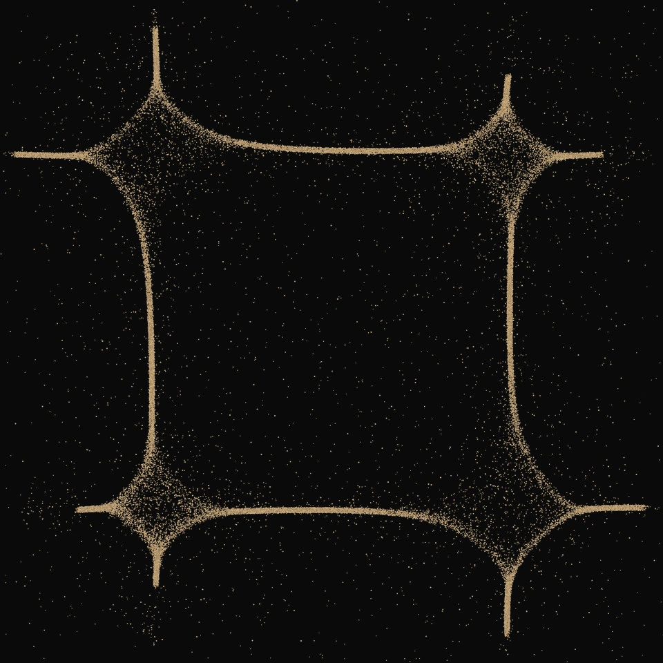 Gilded frame pattern in golden sand