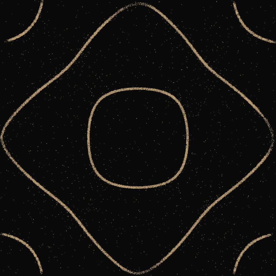 Halo pattern in golden sand