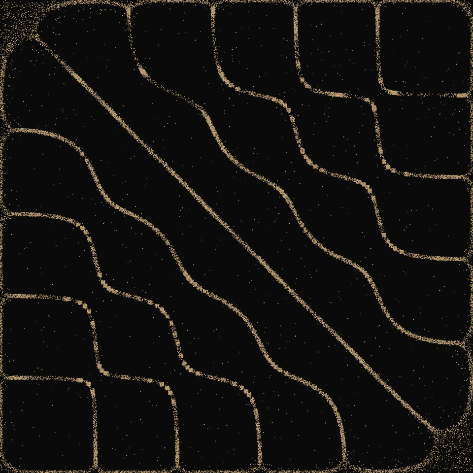Ladder pattern in golden sand