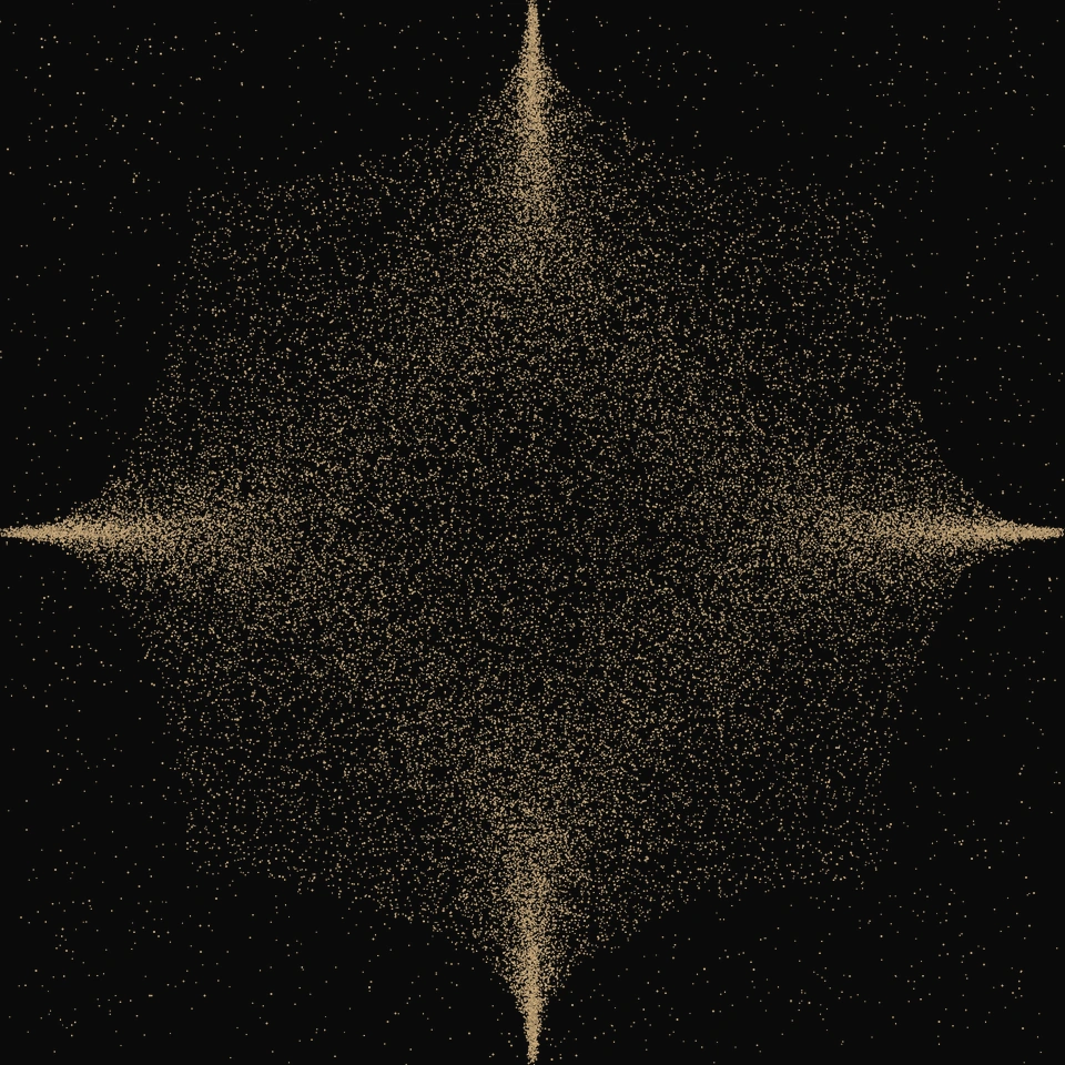 Lodestar pattern in golden sand