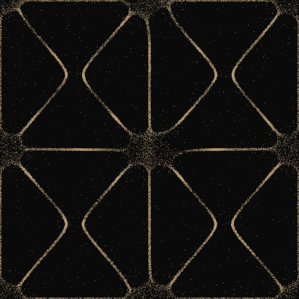 Mandala pattern in golden sand