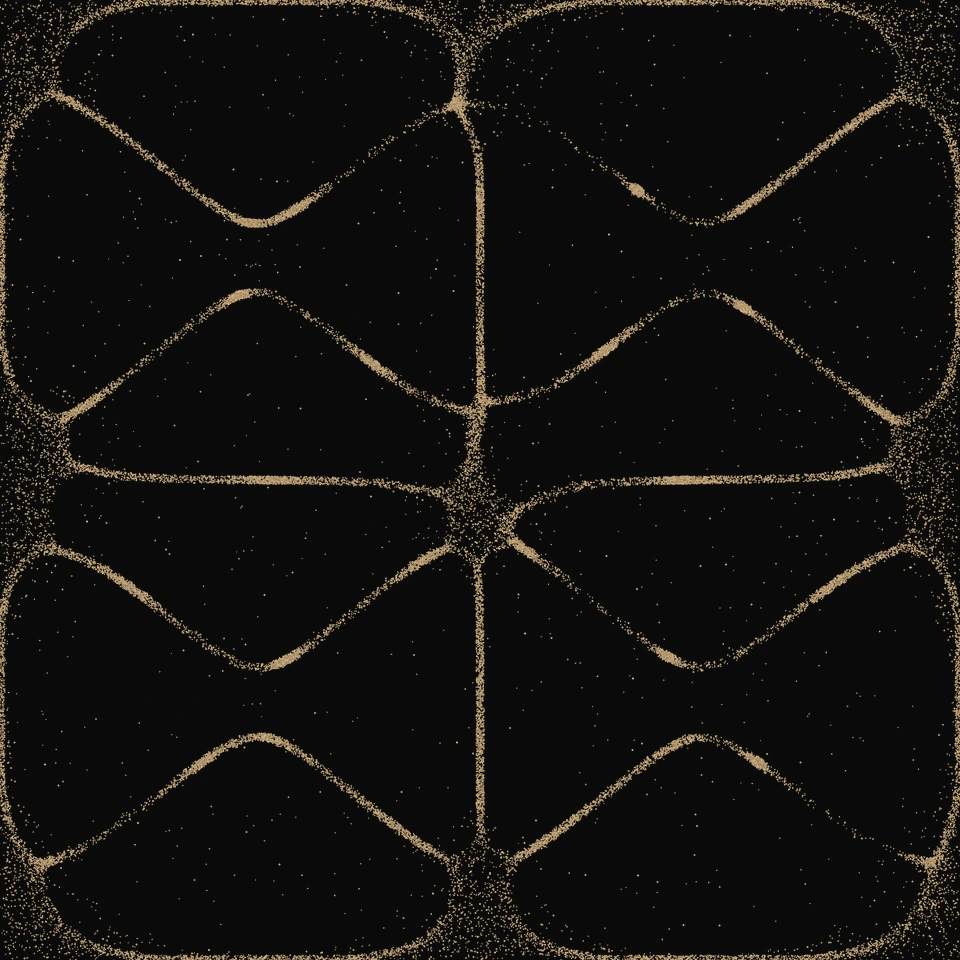 Moth pattern in golden sand