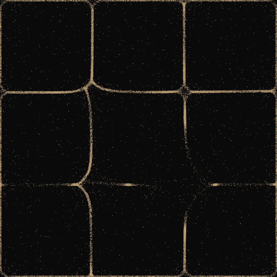 Nine patch pattern in golden sand