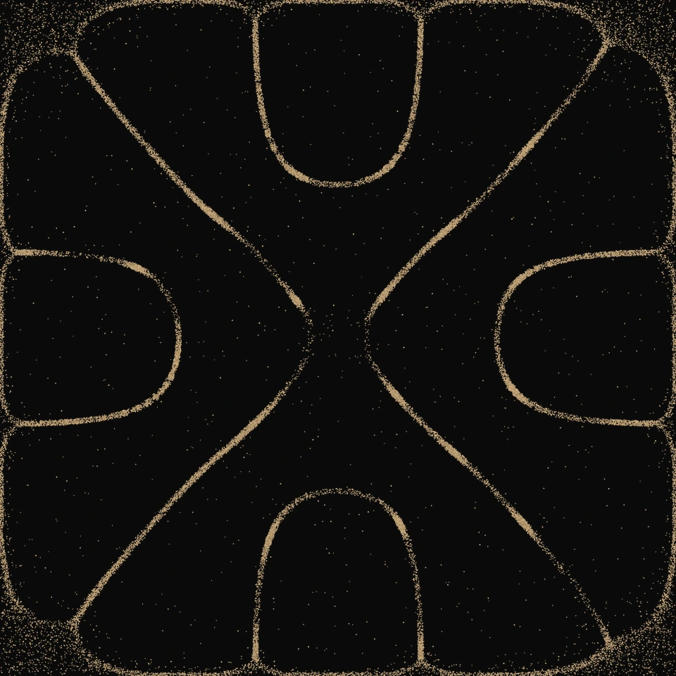 Overtone pattern in golden sand