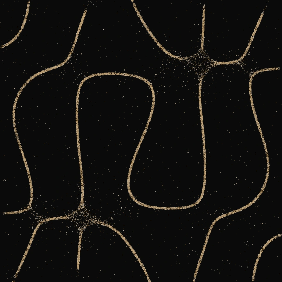 Ribbon pattern in golden sand