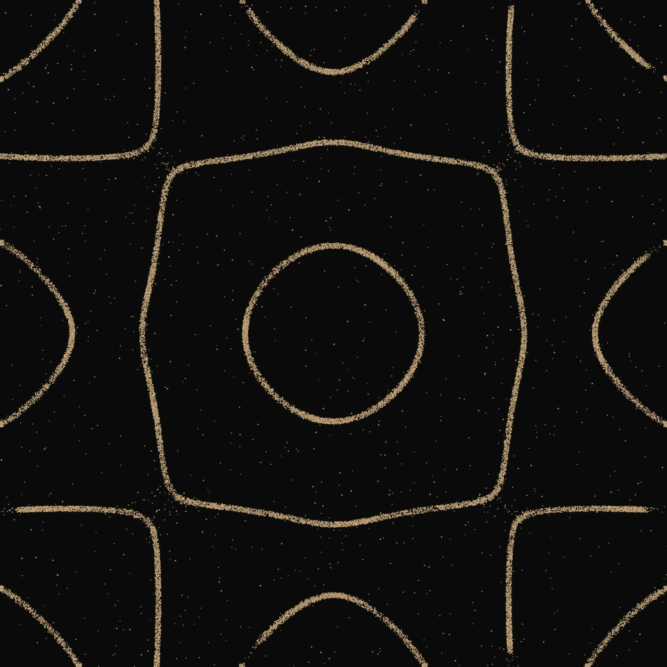 Rosette pattern in golden sand