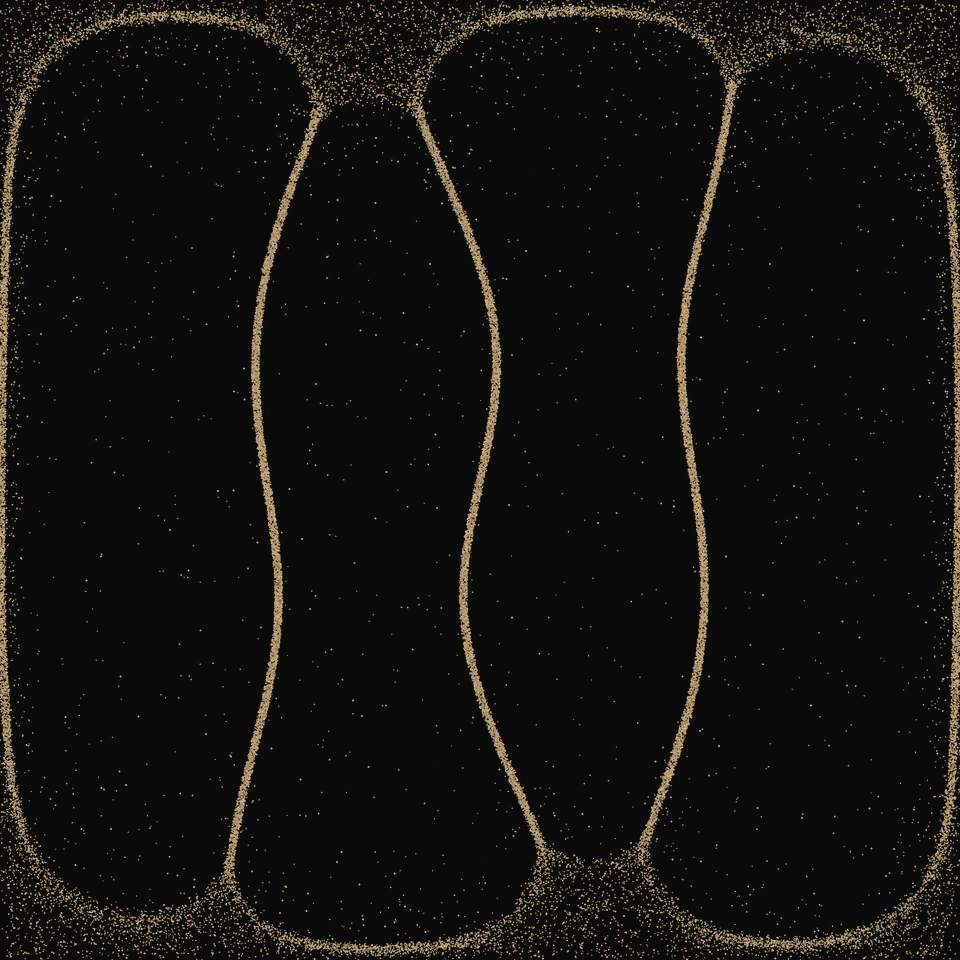 Seed pods pattern in golden sand
