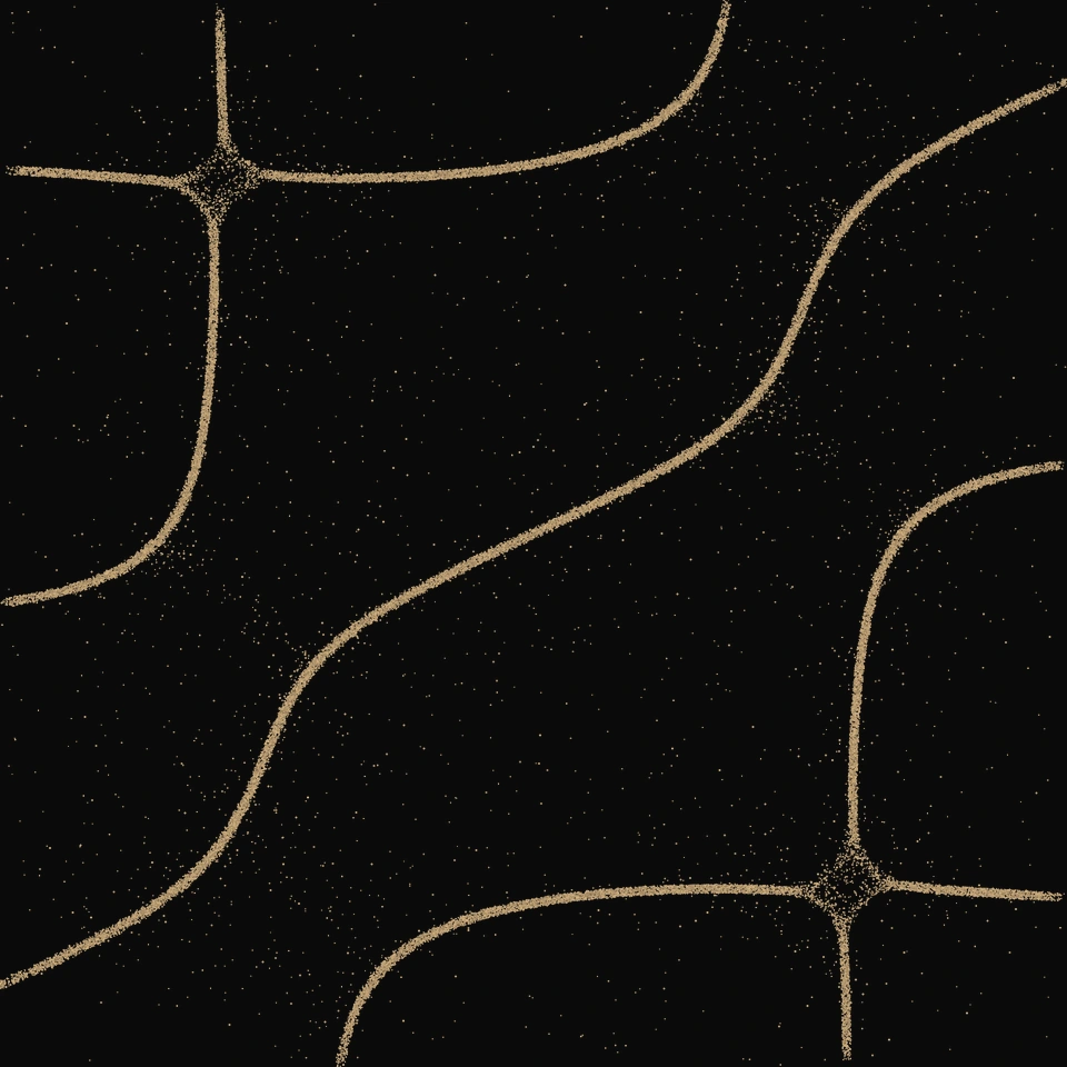 Serpentine pattern in golden sand