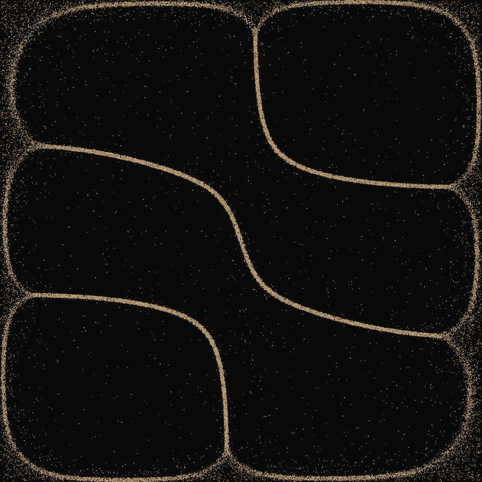 Switchback pattern in golden sand