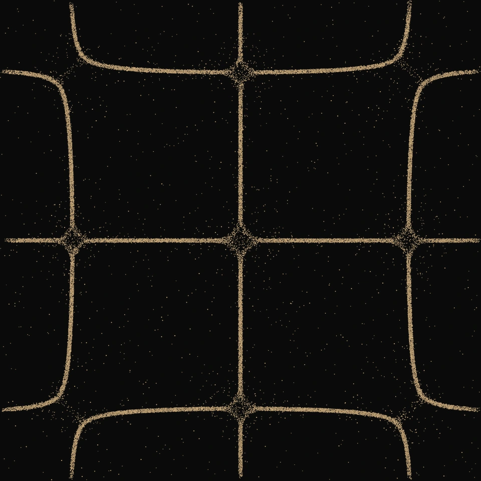 Trellis pattern in golden sand