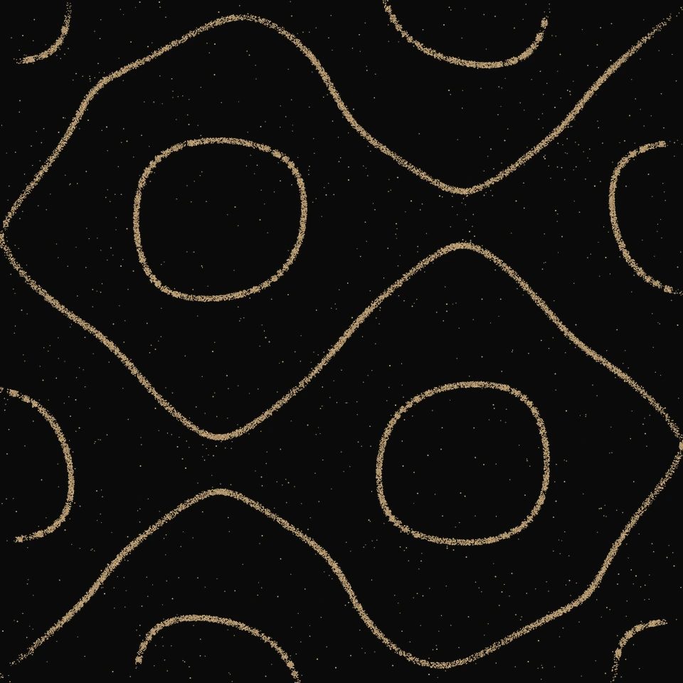 Twin moons pattern in golden sand