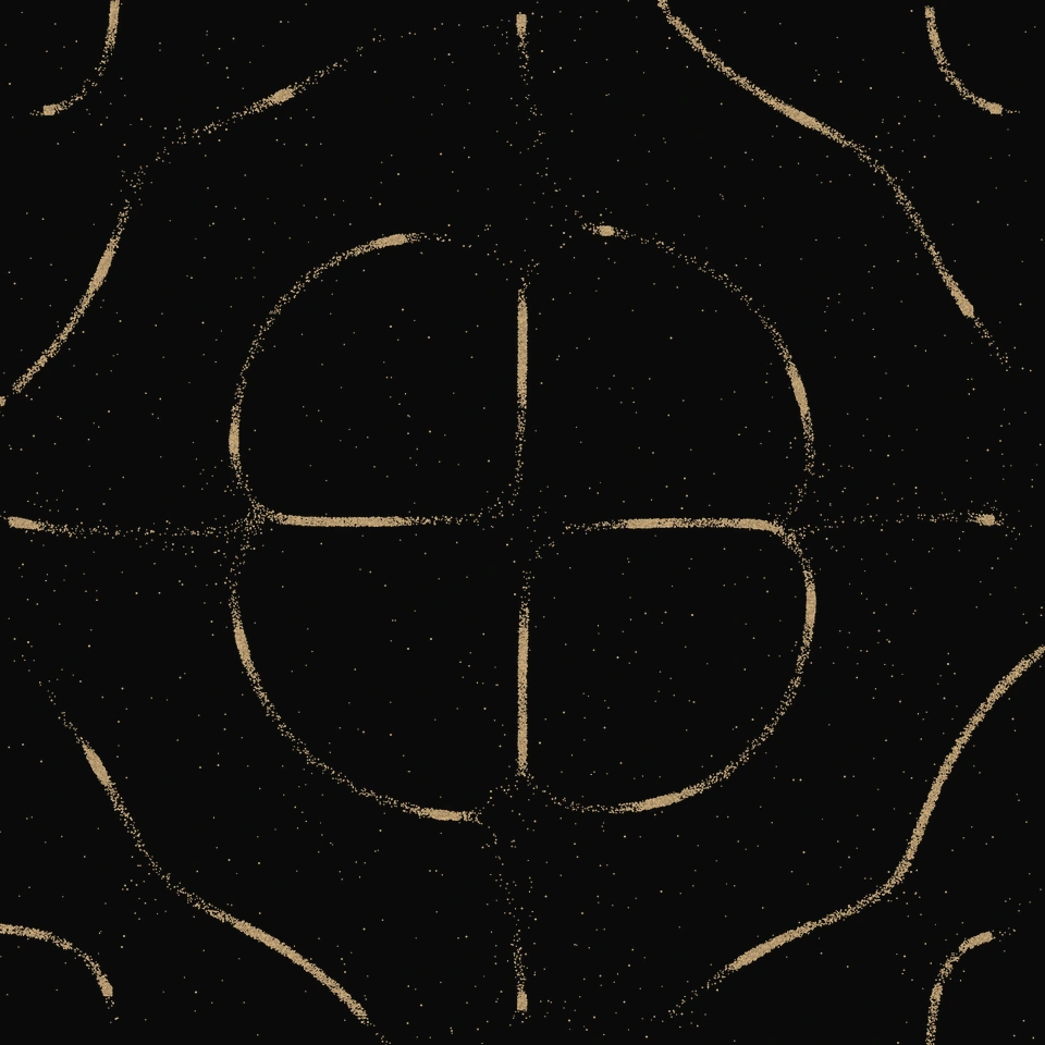 Wheel pattern in golden sand
